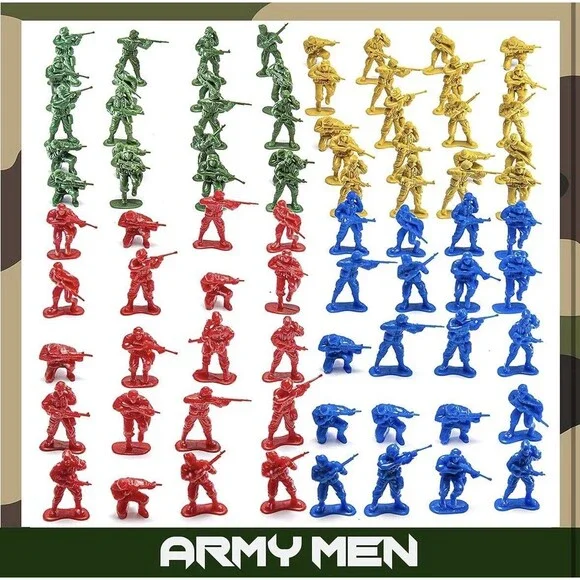 JaxoJoy 200 Piece Army Toy Military Set: Army Men Vehicles Aircraft Boats & More - Picture 4 of 8